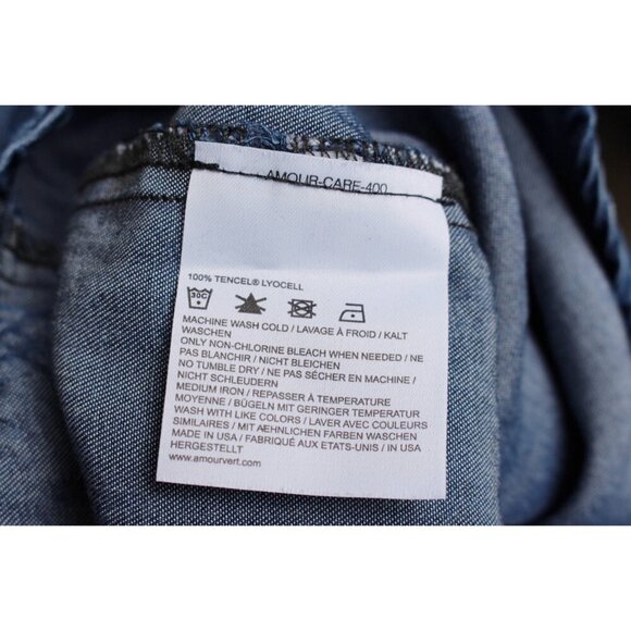 Amour Vert - Kari Chambray Shirtdress in 100% Sustainable Tencel, Med - Picture 11 of 13